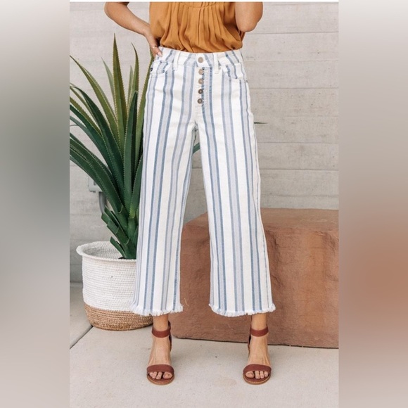 KanCan The Bettea High Waist Striped Jeans - Picture 2 of 16
